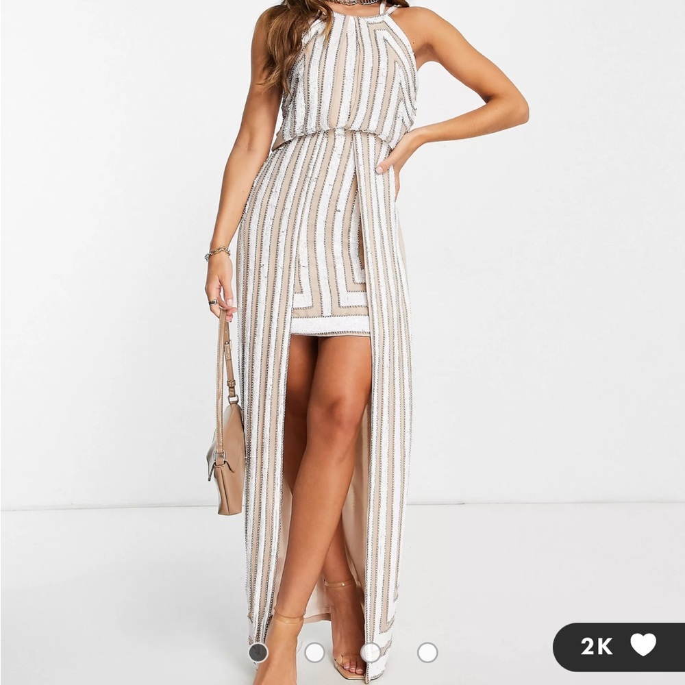 ASOS Sequin Embellished High Low Dress